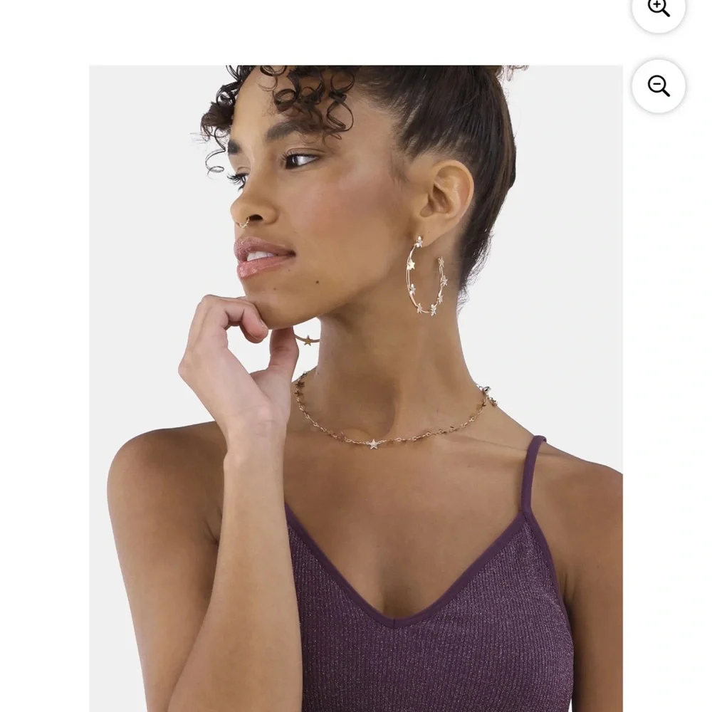No Boundaries Women's Shimmer V-Neck Brami - Picture 5 of 16